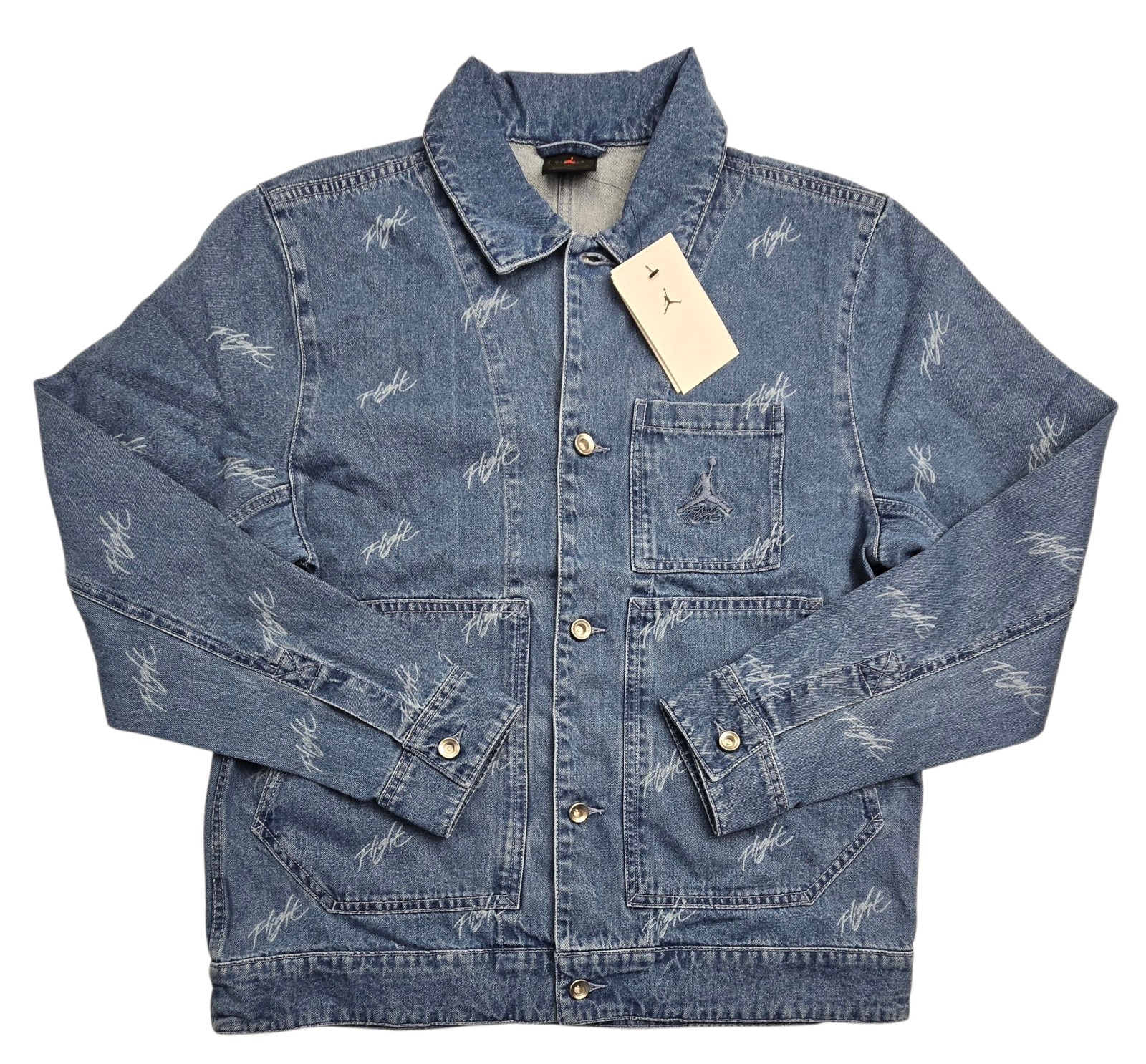 SACAI X NIKE Giacca camionista Nike Air Jordan Flight Heritage blu denim FN4649 436 taglia media