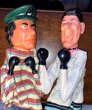 Vintage Ronald Reagan and Muammar Gaddafi Boxing Puppets 1980's