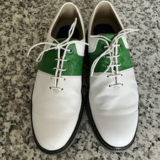 FootJoy Premiere MyJoys special order Used white / green Mens Golf Shoes 11 M