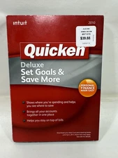 Quicken Deluxe 2010 SET GOALS & SAVE MORE WINDOWS XP VISTA CD-ROM INTUIT SOFTWAR