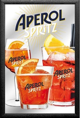 Aperol Spritz Gläser Spiegel Mirror Wandspiegel Bar Restaurant Aperitif
