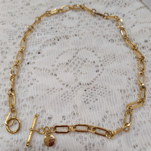 Authentic Dyadema Gold Plated Paperclip Neclace Italy
