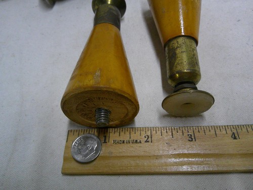 Vintage Stubby 4" Tisch Möbelbeine (4) gebraucht 1959 1966 Ära Danish Modern - Bild 3 von 4