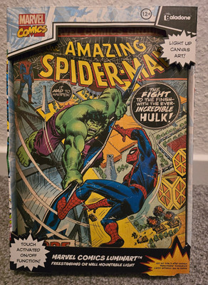 Marvel Comics Luminart Lampe Comic Style - Spider-Man & Hulk - Paladone - OVP