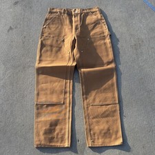 Carhartt Pants NWT Mens 34x32 Brown B01 Loose Fit Double Knee Duck Canvas Work