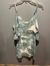 Lulu's Tropical Printed Off the Shoulder Mini Dress Medium
