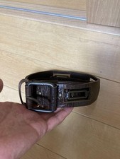 Dolce&Gabbana Men Genuine Leather Belt Brown Distinctive Design Almost unused