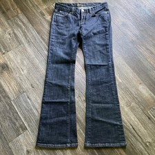 Bebe Womens Flare Leg Jeans Blue Denim Size 29P Made in USA
