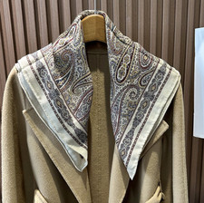 70 Cashmere 30 Silk Bandana Shawl cashew Print 26'' Neckerchief Scarf Wrap new