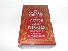 The Oxford Library Of Words And Phrases 3 Vol Red Faux Leather HC Boxed Set