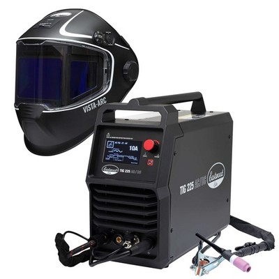 Eastwood Elite TIG 225 AC/DC Digital Welder  and Vista-Arc Panoramic View Helmet