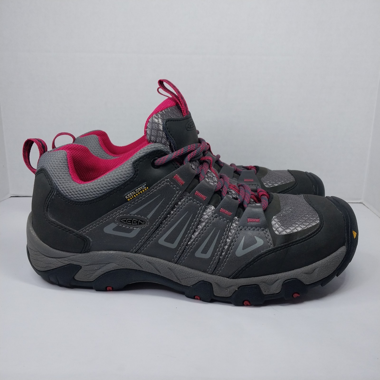 Scarpe da trekking Keen donna taglia 11 Oakridge impermeabili sportive grigio rosa 1015359