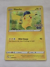 Pokémon Go Pikachu Holo Rare Card Set 28/78 2022 TCG NM/LP Pikachu Wearing Hat