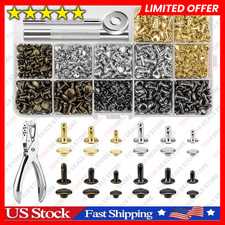 480 Sets Leather Rivets Kit 4 Colors 3 Sizes Tools for Bags Crafts NEW FREESHI