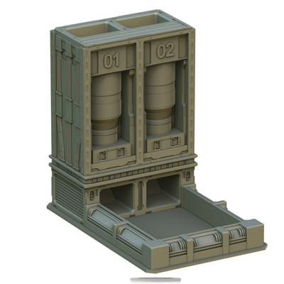 Crab Miniatures - Sci-Fi Dice Towers - Generator - DnD/TTRPG/Rollenspiel/Wargame