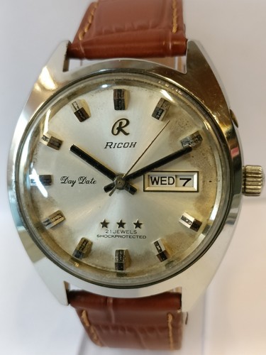 RICOH 21J AUTOMATIC PATINA DIAL R61-21-0680905 JAPAN MEN'S WORKING CONDITION