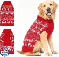 BWOGUE Warm Dog Sweater Christma Shirts, Christmas Costume Pullov