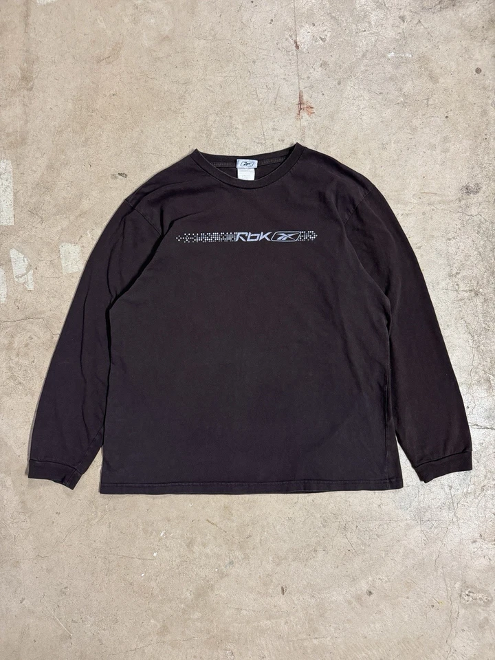 Camiseta manga larga Y2K Reebok RBK Tech Logo - marrón (L) Foto 2 de 3