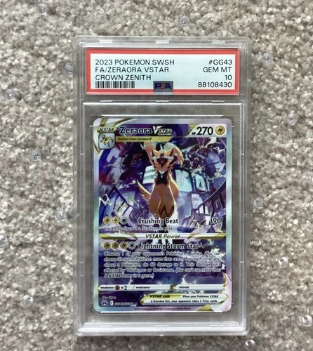 Pokémon Zeraora VSTAR Crown Zenith Holo PSA 10 GG43 2023