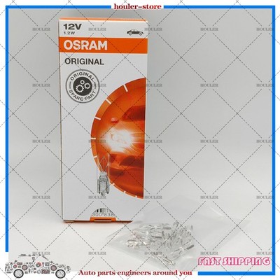 10x OSRAM 2721 12V1.2W W1.2W W2×4.6d T5 OD5MM car light singal lamps For VOLVO