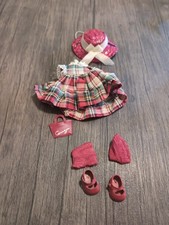 VINTAGE COSMOPOLITAN GINGER 8" DOLL RED OUTFIT DRESS HAT PURSE SHOES  SOCKS