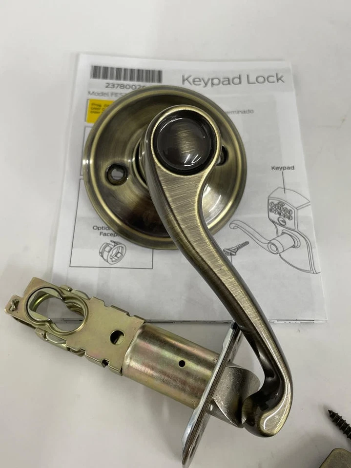 SCHLAGE FE575 PLY 609 FLA Plymouth Keypad Entry Antique Brass - Image 4 of 4