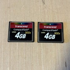 2-Transcend 4GB Compact Flash Memory Card UDMA 300x Preowned  UNTESTED  Read Blw 