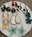 Vintage Enamel Plastic Lucite Mixed Earring Lot!!! — photo 6