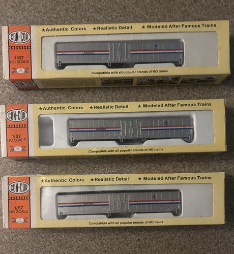 Lote de 3 autos postales Amtrak ConCor escala HO MailHandling #’s 1522,1524,1527 nuevos en caja | Zustand: New
