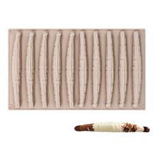 10-Cell Design Vanilla Pod Mold Flexible Kitchen Bakeware  Dessert Baking