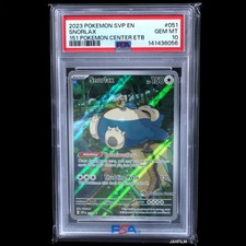 PSA 10 POKEMON 2023 SNORLAX 151 POKEMON CENTER BLACK STAR PROMO #051 PC ETB