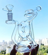 Multiple water pipes Tall bong Slanted mouth Water Smoking Recycler rig 14mmbowl