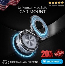 360  Adjustable Magnetic Vacuum Suction Cup Car Phone Holder Mount for MagSafe