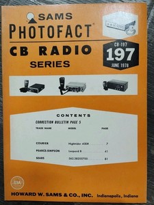 Sams Photofact CB Radio Series CB-197