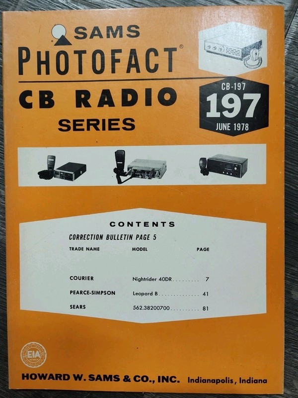 Sams Photofact CB Radio Series CB-197