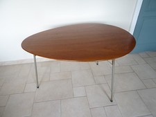 old table ARNE JACOBSEN 3603 teak EGG table FRITZ HANSEN 1st edition 1953