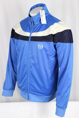 Sergio Tacchini Fohn Track Jacket Tennis S Small SVallarta Blue Buttercream