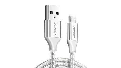 Kabel Ugreen US290 60152 USB-A / micro USB 2.4A 1.5m - biały