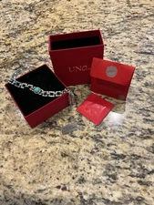 AUTHENTIC UNO de 50 Turquoise Blue Bracelet. 10”. Handmade In Spain. NWT.