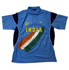 Vintage India World Cup Cricket Jersey Mens XL Ajile Blue Team 2003
