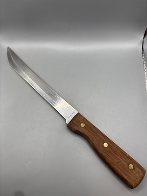 Tramontina INOX Slicer Knife 8'' Straight Edge Blade Stainless Brazil Wood Handle