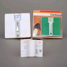KRUPS VINTAGE Contessa Analogue Bathroom Scale Year 1970-80s In Orig Box & Cert