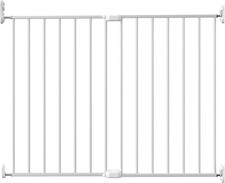 Adjustable Pet Safety Swing Gate, Hardware-Mounted Metal Gate for Stairs and Doo
