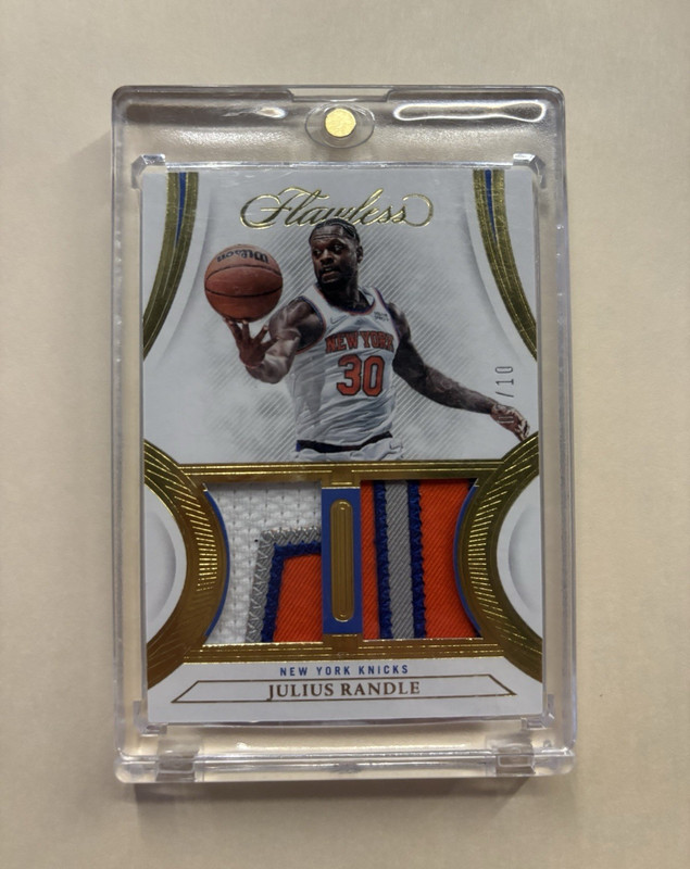 2021-22 Panini Flawless Julius Randle Patches Gold #PT-JRD /10 Knicks
