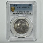 1949-D Franklin Half Dollar PCGS MS66FBL Full Bell Lines 50C - Toned