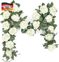 KüNstliche Blumengirlande 2X2M FüR Hochzeit Party Deko Blumenwand Garten