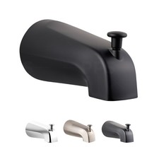 Tub Spout 1/2" FIP Nose Thread Bathtub Faucet with Diverter Matte Black