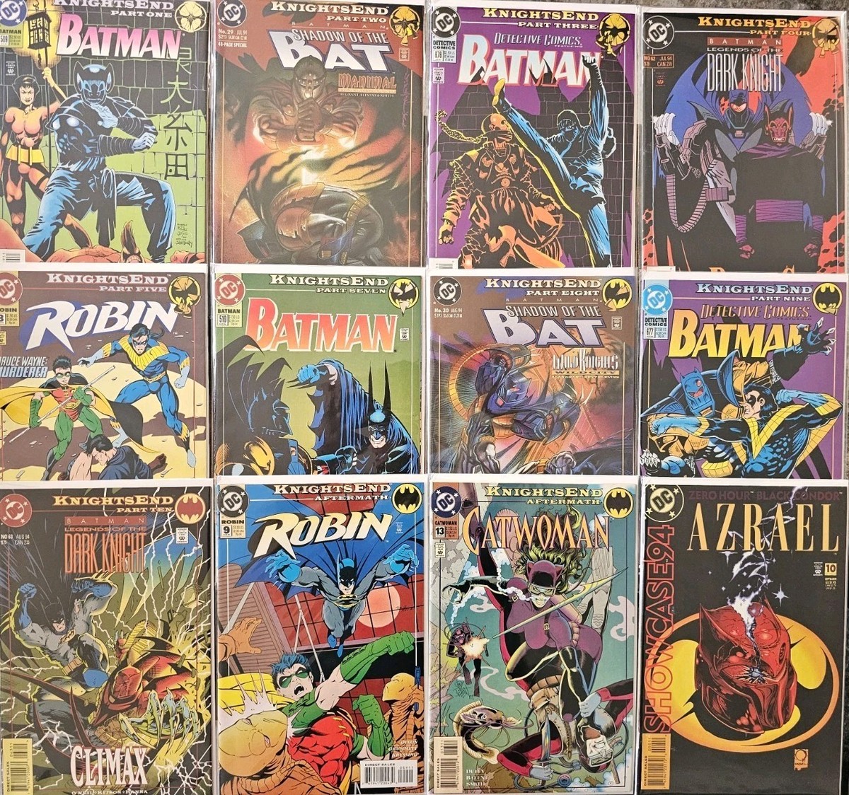 Batman KNIGHTSEND Set 1-10 + Aftermath (No Pt 6) High Grade Lot Of