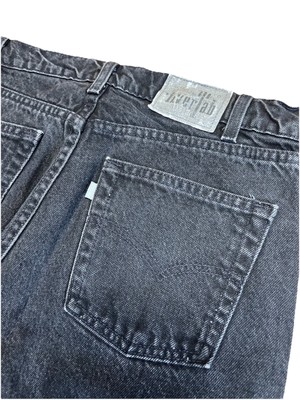 Vintage 90s Levis Silvertab Straight Narrow 30x30 Black Denim Jeans  Grunge