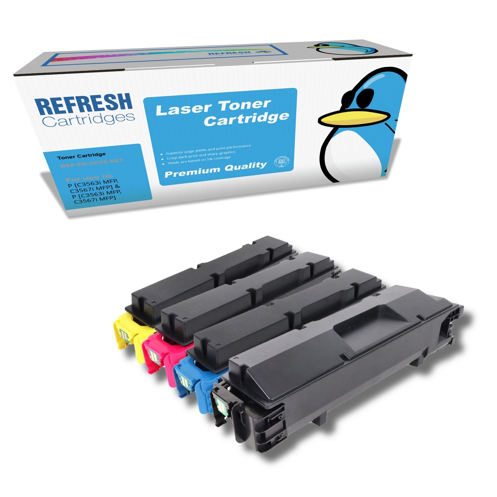 Refresh Cartridges Value Pack PK-5020K/C/M/Y Toner Compatible With Triumph-Adler